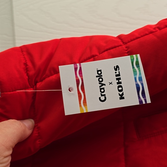 Crayola Red and Light Blue Reversible Puffer Vest - XXL - NWT - Picture 5 of 14